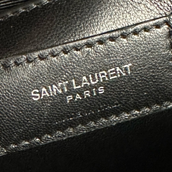 💯Authentic YSL Black Calfskin Printed Kate Medium, Black🍀 - Picture 10 of 17